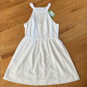 Lilly Pulitzer White Halter Sundress Resort Wear Size8